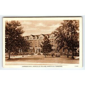Vintage Carnegie Hall Maryville College Tennessee Postcard 1944